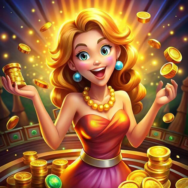 Layar detail cara memilih taruhan dan menjalankan putaran Lucky Twins